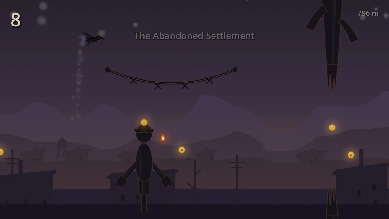 Embers and a parchment scrap floating above a ruined fenceline